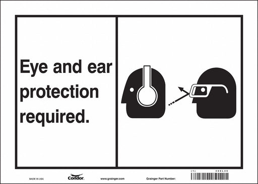 Safety Sign 10 in x 14 in Vinyl