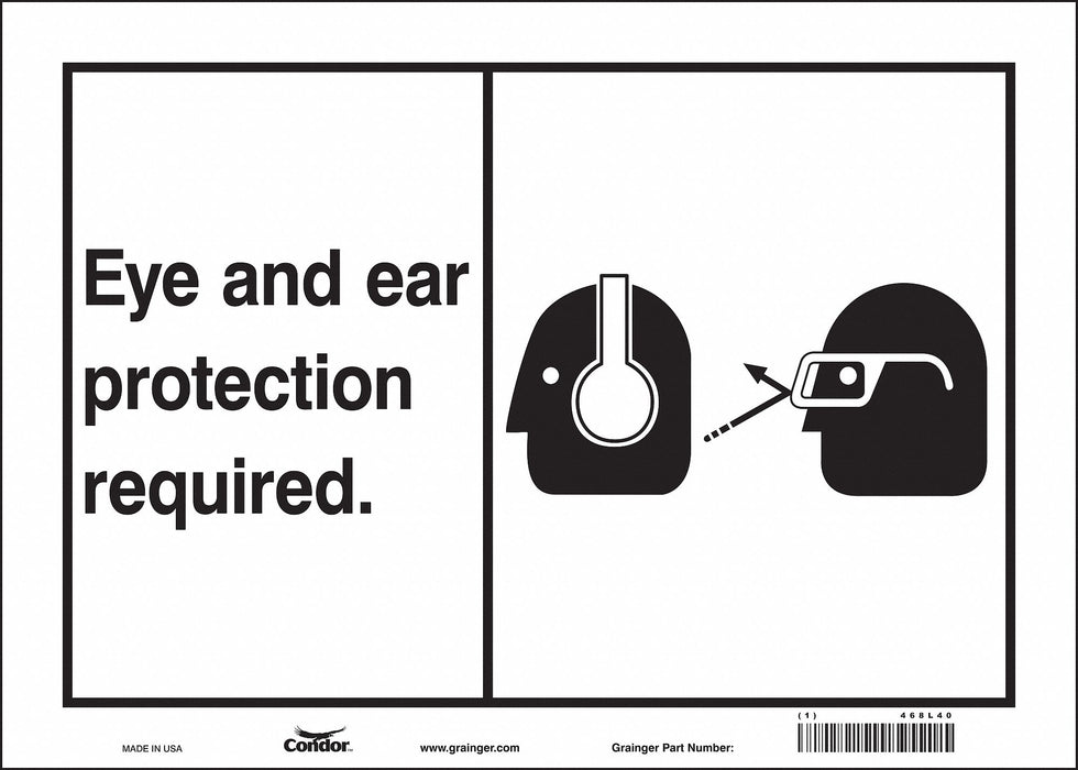 Safety Sign 10 in x 14 in Vinyl