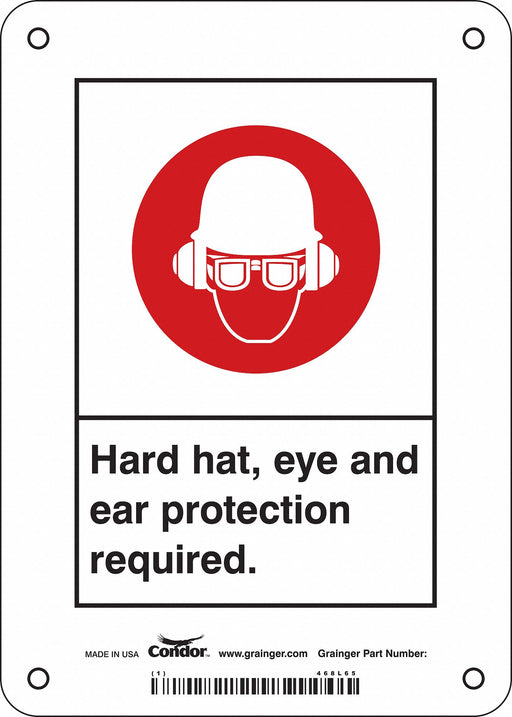 Safety Sign 7 in x 5 in Aluminum