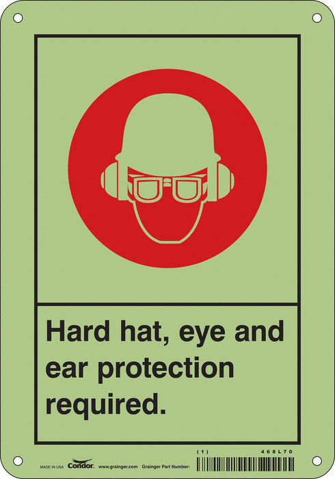 Safety Sign 10 in x 7 in Polyethylene