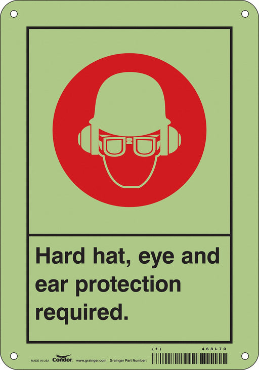 Safety Sign 10 in x 7 in Polyethylene