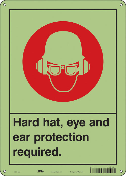 Safety Sign 14 in x 10 in Polyethylene