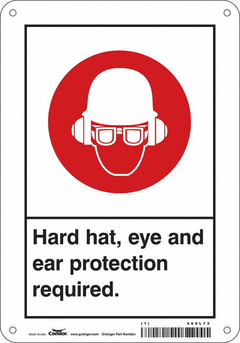 Safety Sign 10 inx7 in Polyethylene
