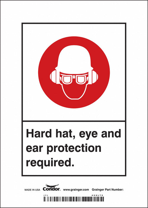 Safety Sign 7 in x 5 in Vinyl