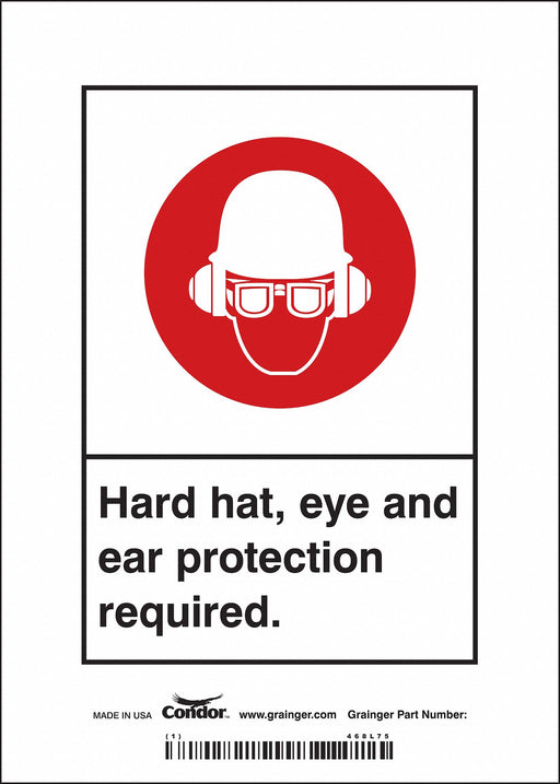 Safety Sign 7 in x 5 in Vinyl