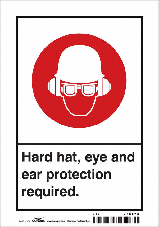 Safety Sign 10 in x 7 in Vinyl