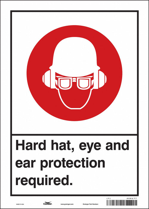Safety Sign 14 in x 10 in Vinyl