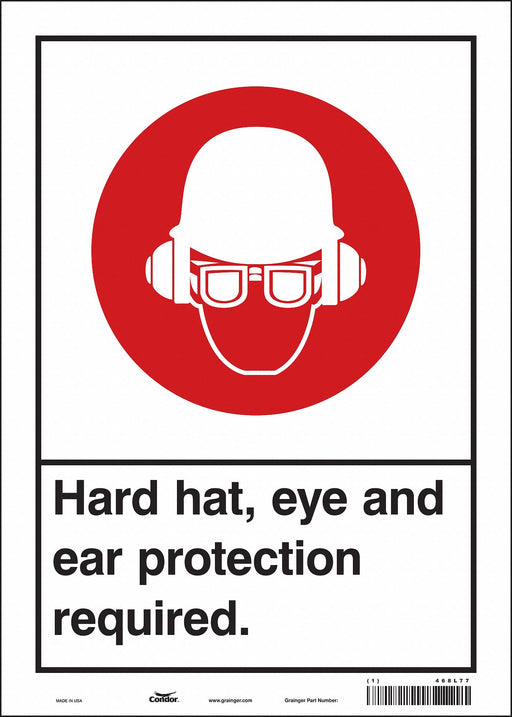 Safety Sign 14 in x 10 in Vinyl