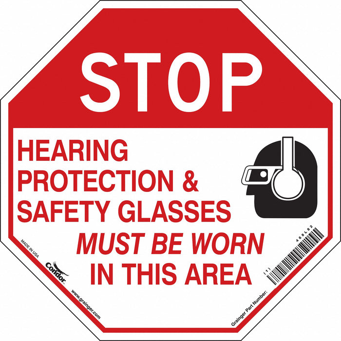 Safety Sign 18 in x 18 in Vinyl