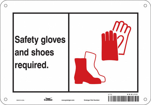 Safety Sign 7 in x 10 in Polyethylene