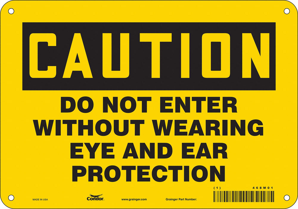 Safety Sign 7 in x 10 in Aluminum