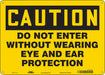 Safety Sign 10 in x 14 in Aluminum