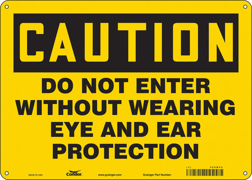 Safety Sign 10 inx14 in Polyethylene