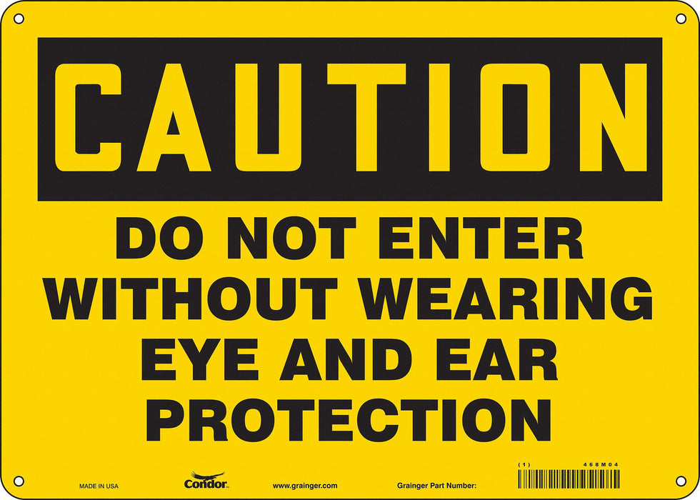 Safety Sign 10 inx14 in Polyethylene
