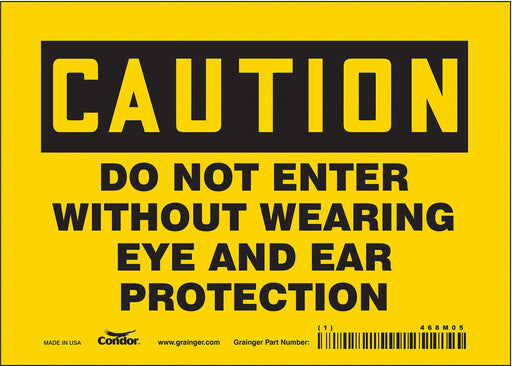 Safety Sign 5 in x 7 in Vinyl
