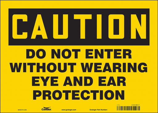 Safety Sign 10 inx14 in Vinyl