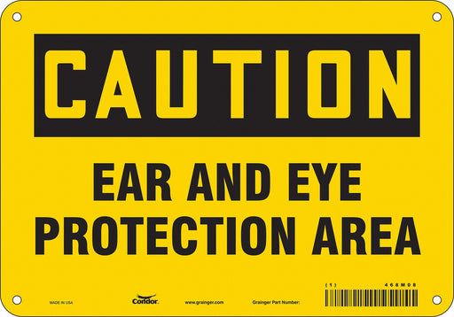 Safety Sign 7 in x 10 in Aluminum