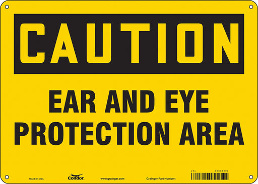 Safety Sign 10 in x 14 in Aluminum