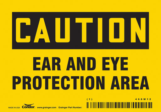 Safety Sign 3 1/2 inx5 in Vinyl