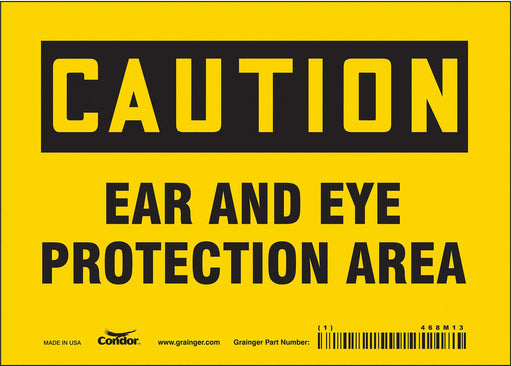 Safety Sign 5 in x 7 in Vinyl