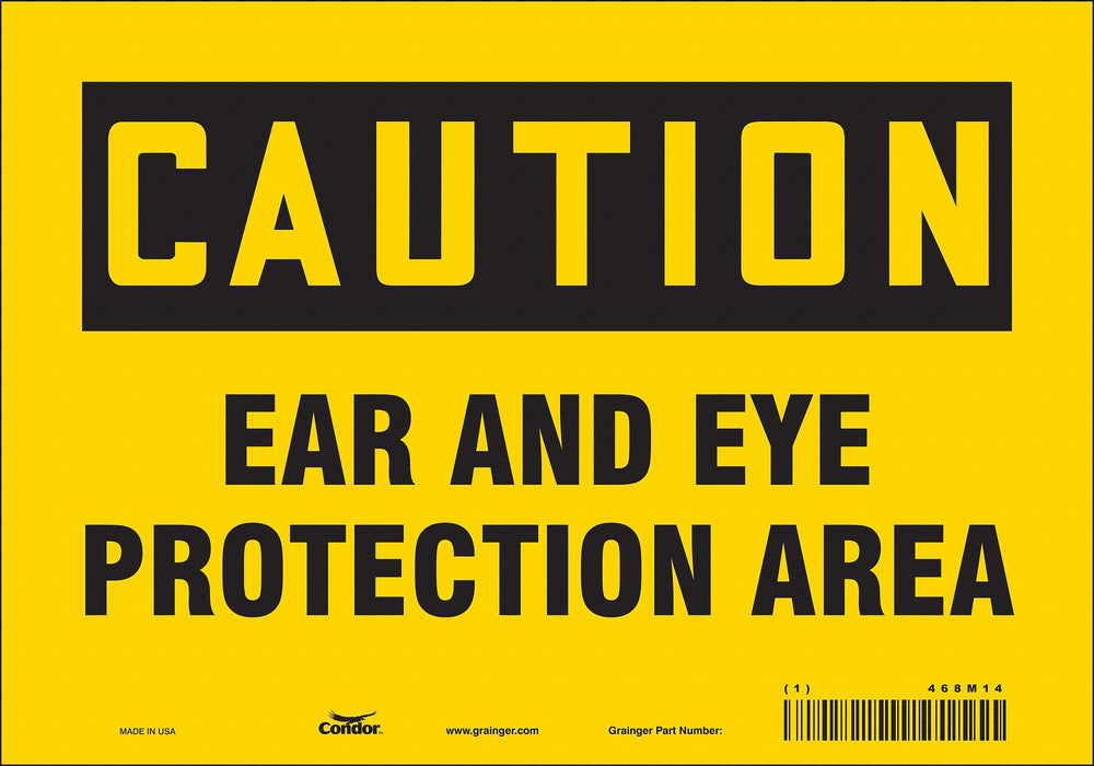 Safety Sign 7 in x 10 in Vinyl