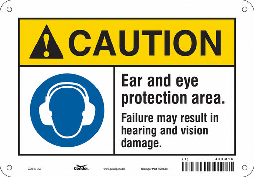 Safety Sign 7 in x 10 in Aluminum