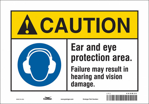 Safety Sign 7 inx10 in Vinyl