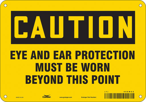 Safety Sign 7 in x 10 in Aluminum