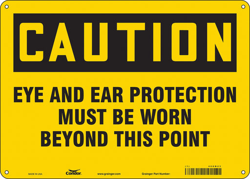 Safety Sign 10 inx14 in Aluminum
