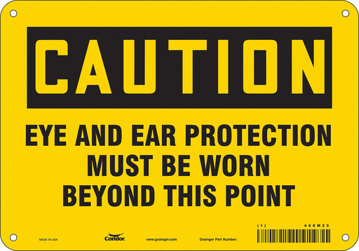 Safety Sign 7 in x 10 in Polyethylene