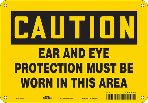 Safety Sign 7 in x 10 in Aluminum