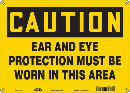 Safety Sign 10 inx14 in Polyethylene