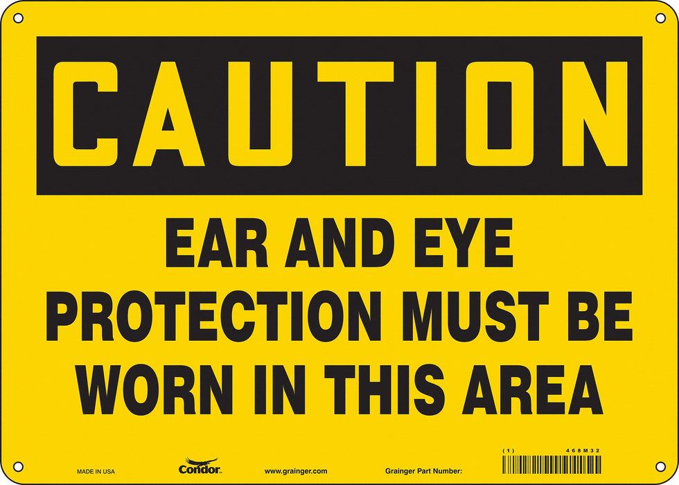 Safety Sign 10 inx14 in Polyethylene
