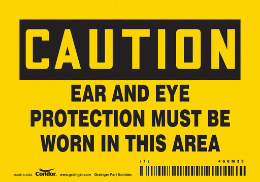 Safety Sign 3.5in x 5in Vinyl