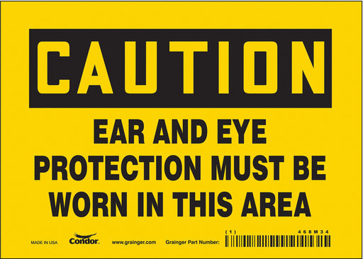 Safety Sign 5 in x 7 in Vinyl