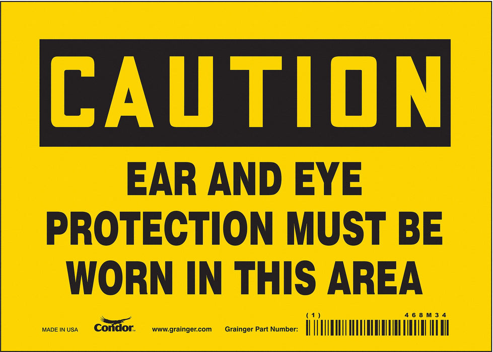 Safety Sign 5 in x 7 in Vinyl