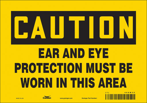 Safety Sign 7 in x 10 in Vinyl