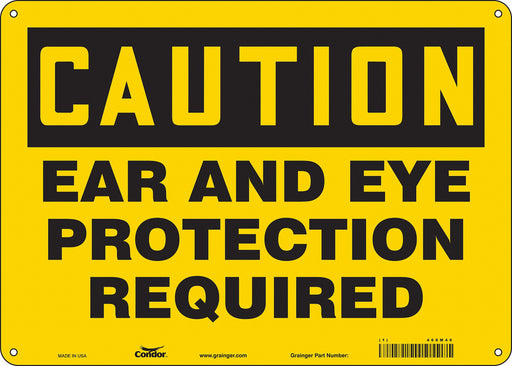Safety Sign 10 inx14 in Polyethylene