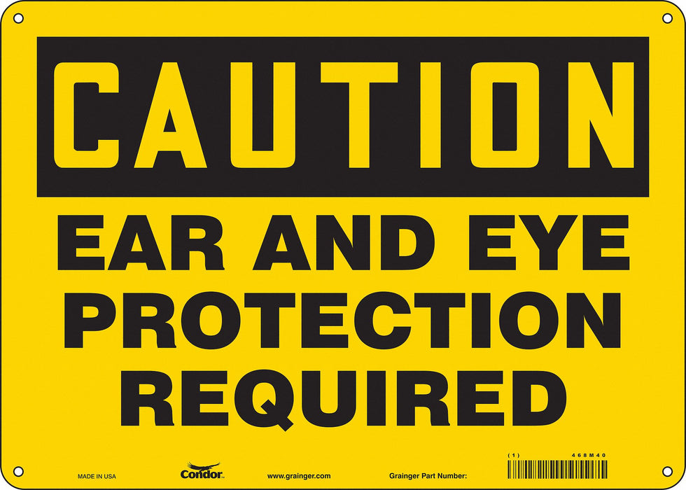 Safety Sign 10 inx14 in Polyethylene