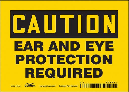 Safety Sign 5 inx7 in Vinyl