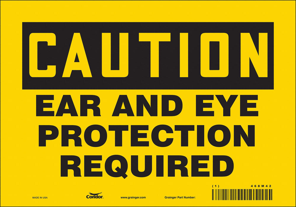 Safety Sign 7 inx10 in Vinyl
