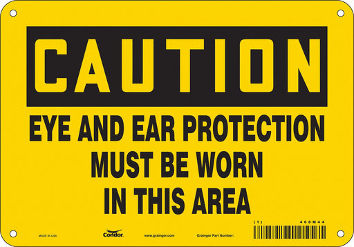 Safety Sign 7 in x 10 in Aluminum
