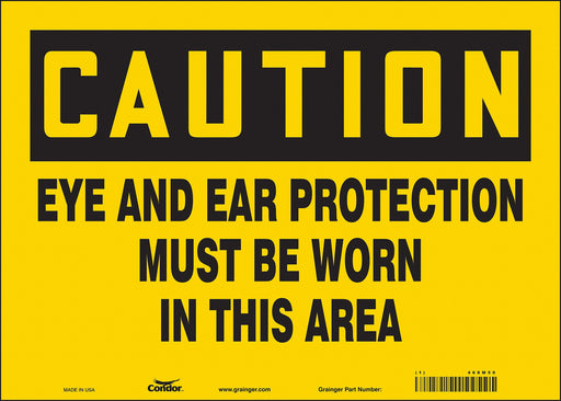 Safety Sign 10 in x 14 in Vinyl