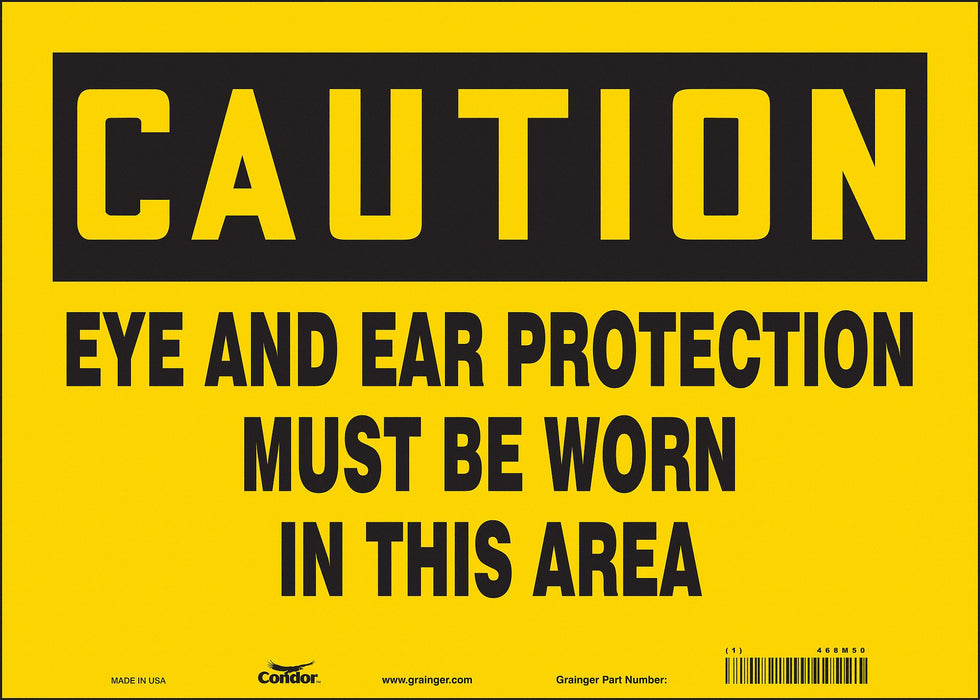 Safety Sign 10 in x 14 in Vinyl