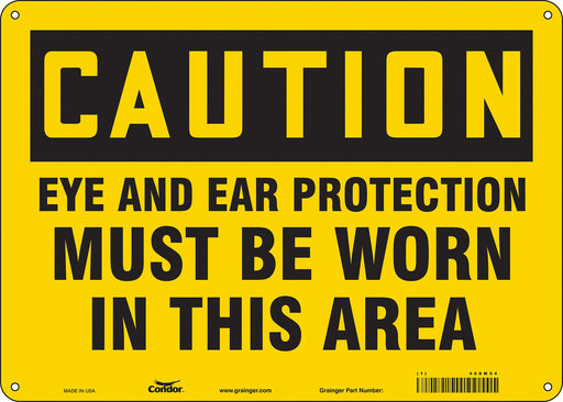 Safety Sign 10 in x 14 in Polyethylene