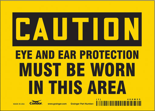 Safety Sign 5 in x 7 in Vinyl