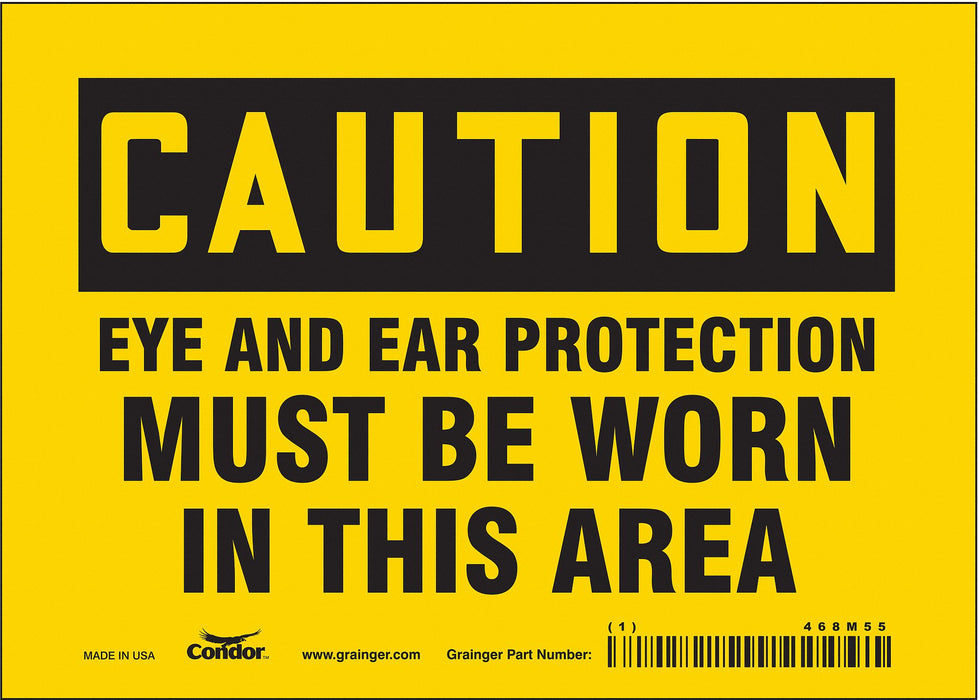 Safety Sign 5 in x 7 in Vinyl