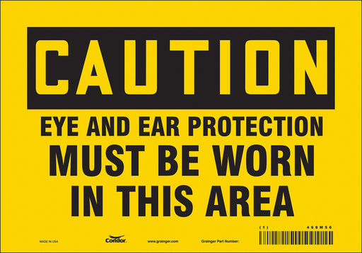 Safety Sign 7 in x 10 in Vinyl