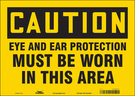 Safety Sign 10 inx14 in Vinyl
