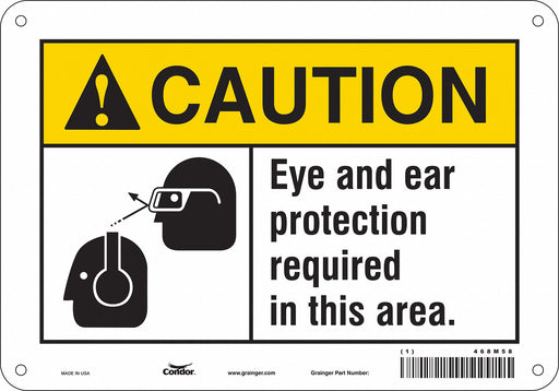 Safety Sign 7 in x 10 in Aluminum